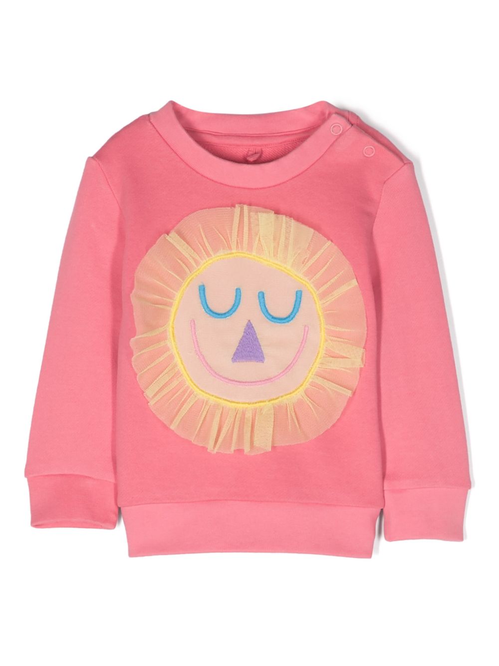 Stella McCartney Kids 贴花细节棉卫衣 - 粉色
