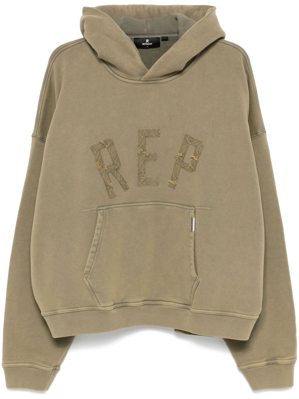 Represent logo刺绣连帽衫 - 绿色