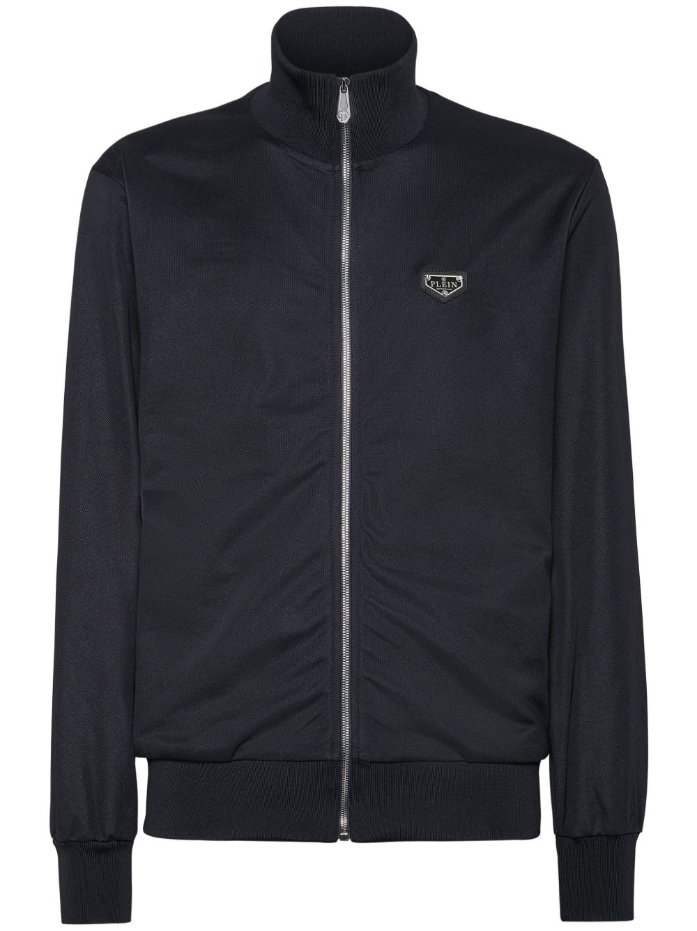 Philipp Plein 标贴拉链夹克 - 蓝色
