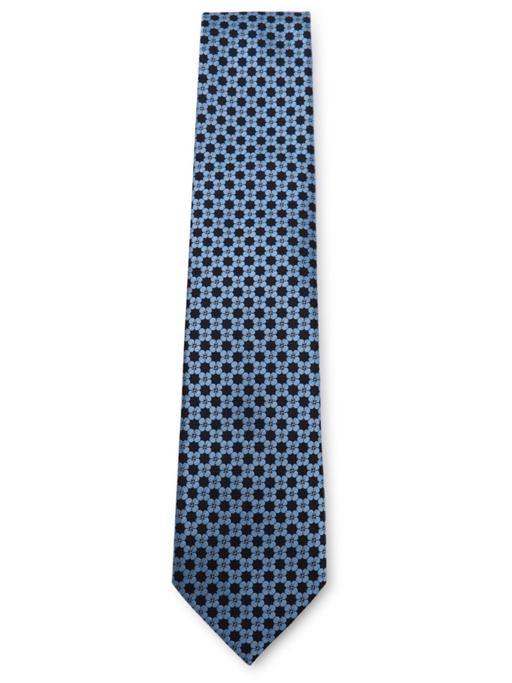 Zegna 图案提花领带 - 蓝色