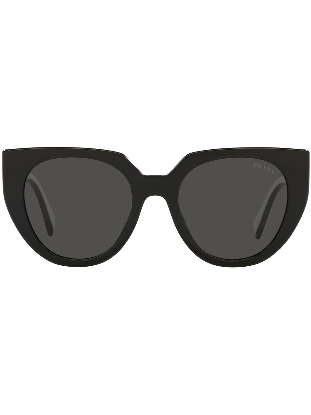Prada Eyewear 普拉达 logo镜腿猫眼框太阳眼镜 - 黑色