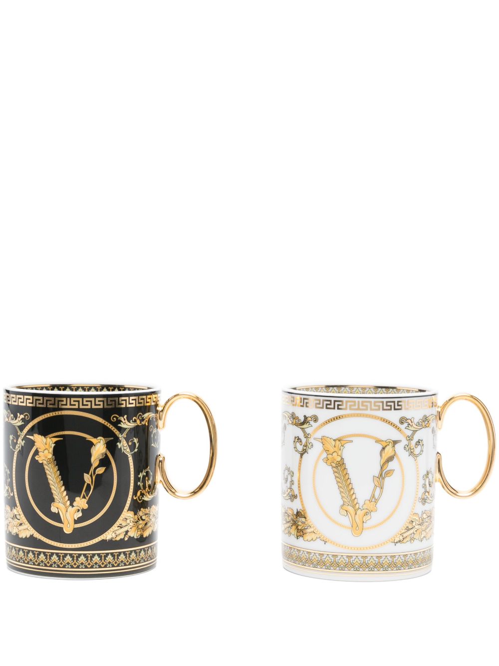 Versace Virtus Gala 马克杯（两件装） - 黑色