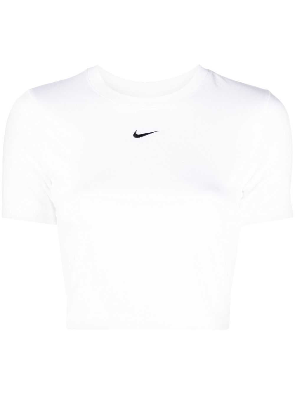 Nike Swoosh logo印花短款T恤 - 白色