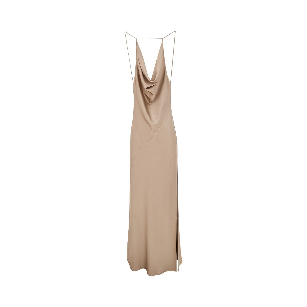 THE ANDAMANE 'Vera' satin long dress Woman
