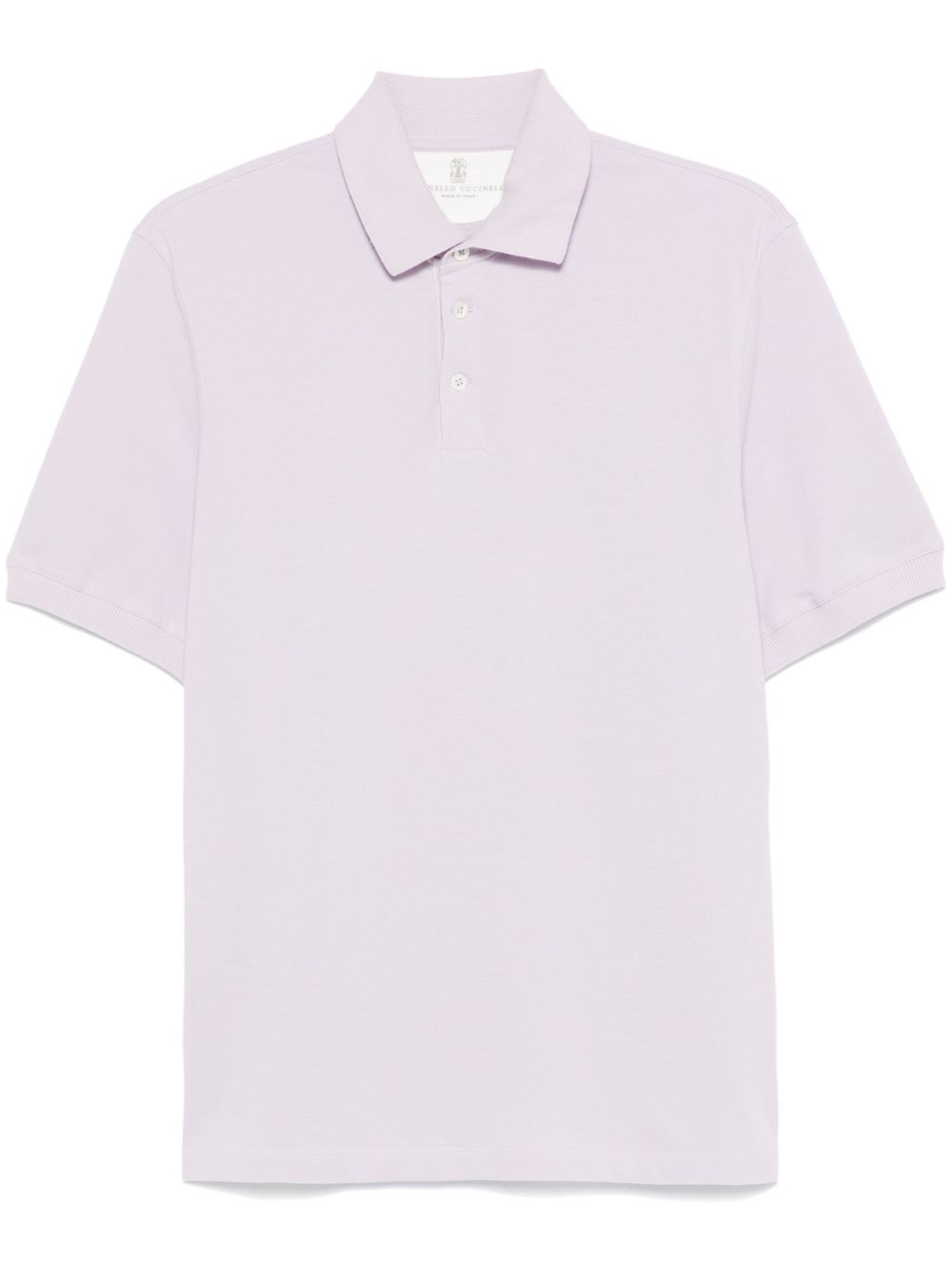 Brunello Cucinelli 珠地布polo衫 - 紫色