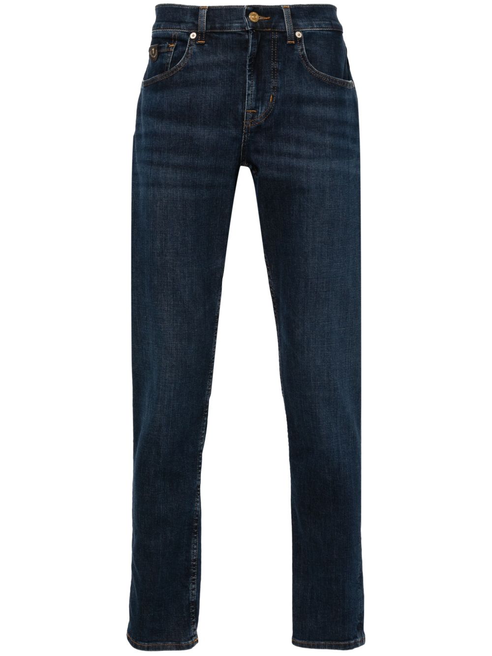 7 For All Mankind 中腰修身锥形牛仔裤 - 蓝色