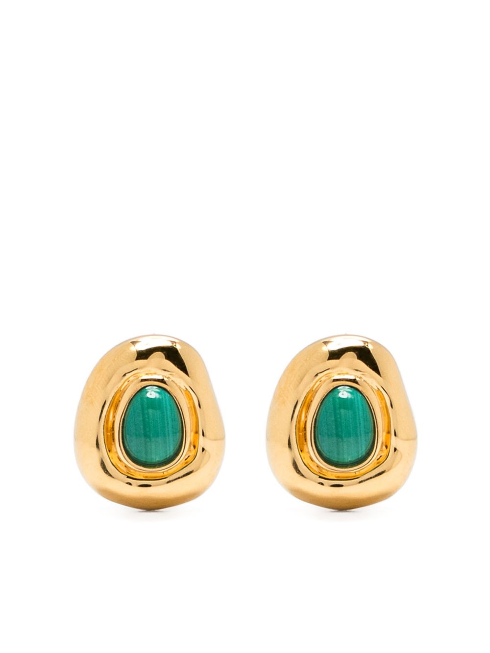 Missoma Molten gemstone sculpted stud earrings - 金色