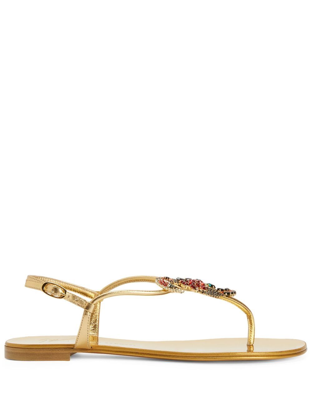 Giuseppe Zanotti Tropical Beach 平底凉鞋 - 金色