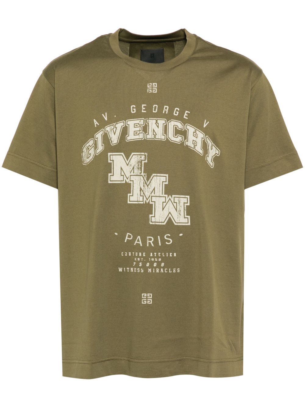 Givenchy 图案印花T恤 - 绿色