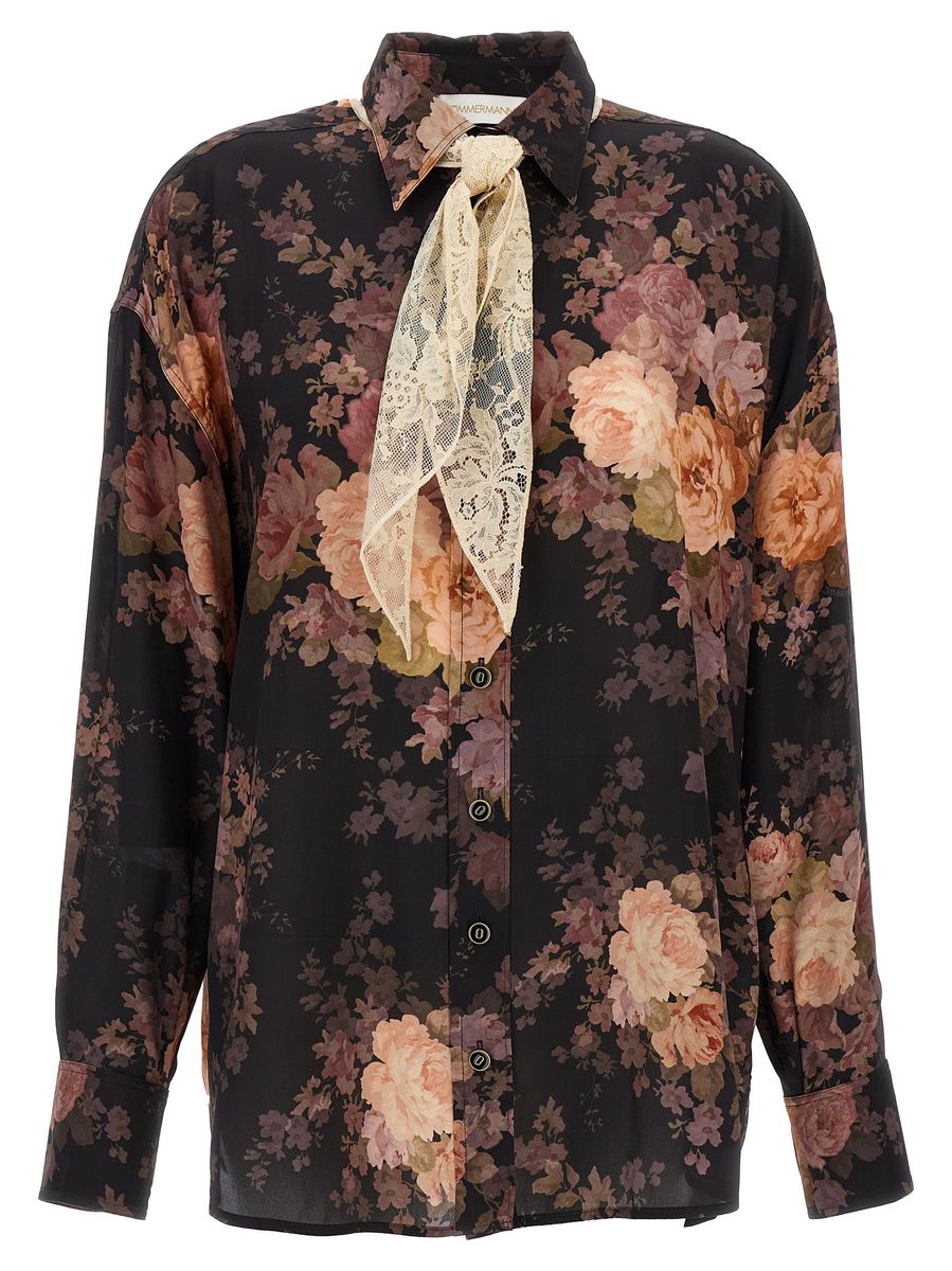Zimmermann Illustration Printed Silk Shirt