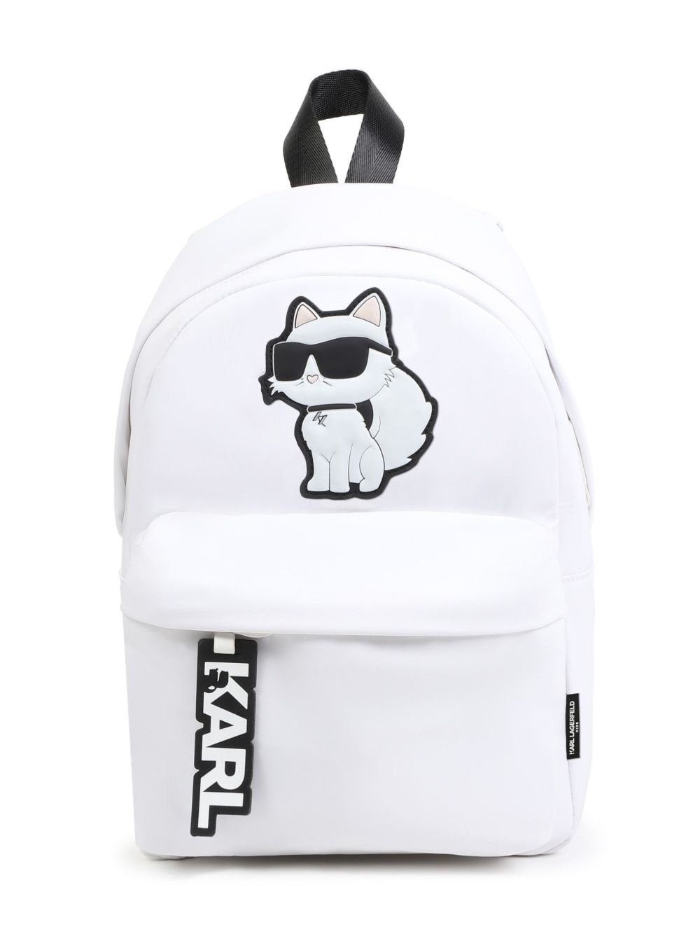 Karl Lagerfeld Kids Choupette 贴花双肩包 - 白色