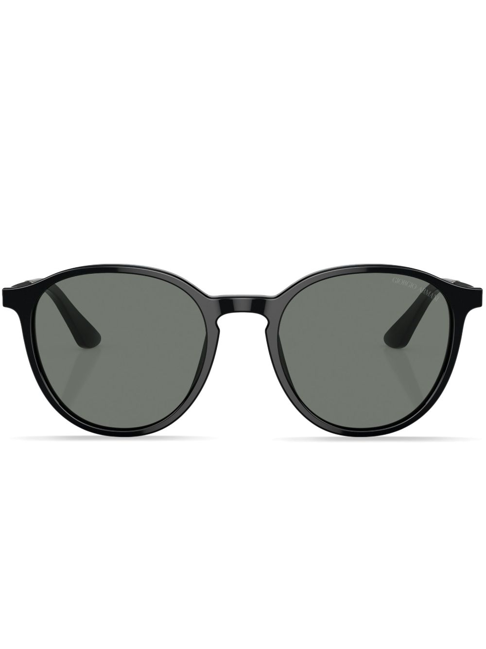 Giorgio Armani 圆框太阳眼镜 - 黑色