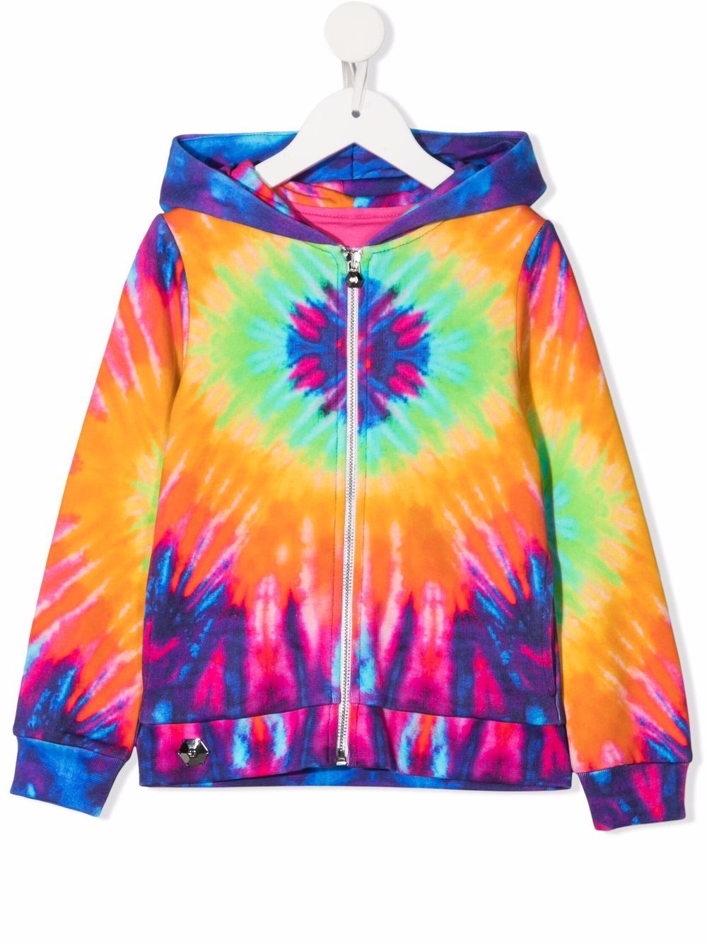 Philipp Plein Junior 扎染连帽衫 - 绿色