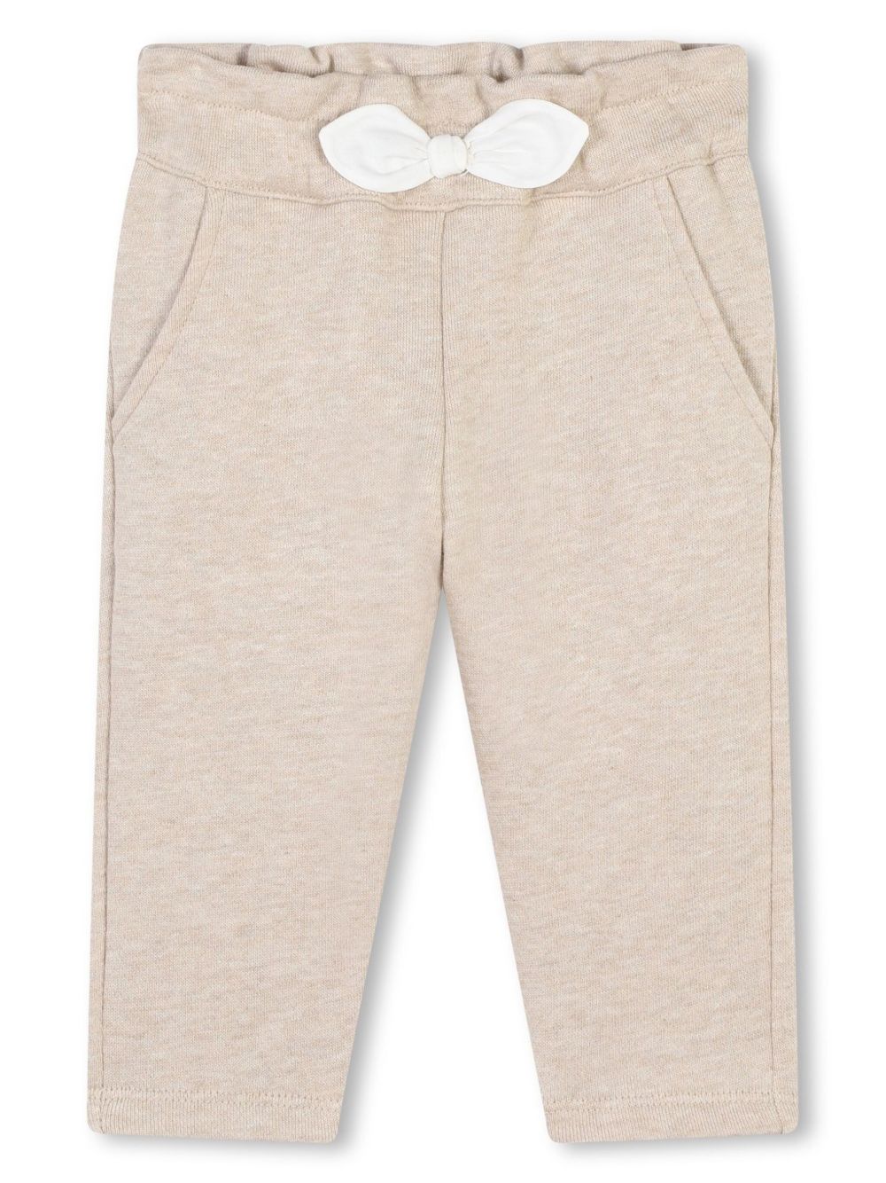 Chloé Kids 蝴蝶结细节长裤 - 中性色