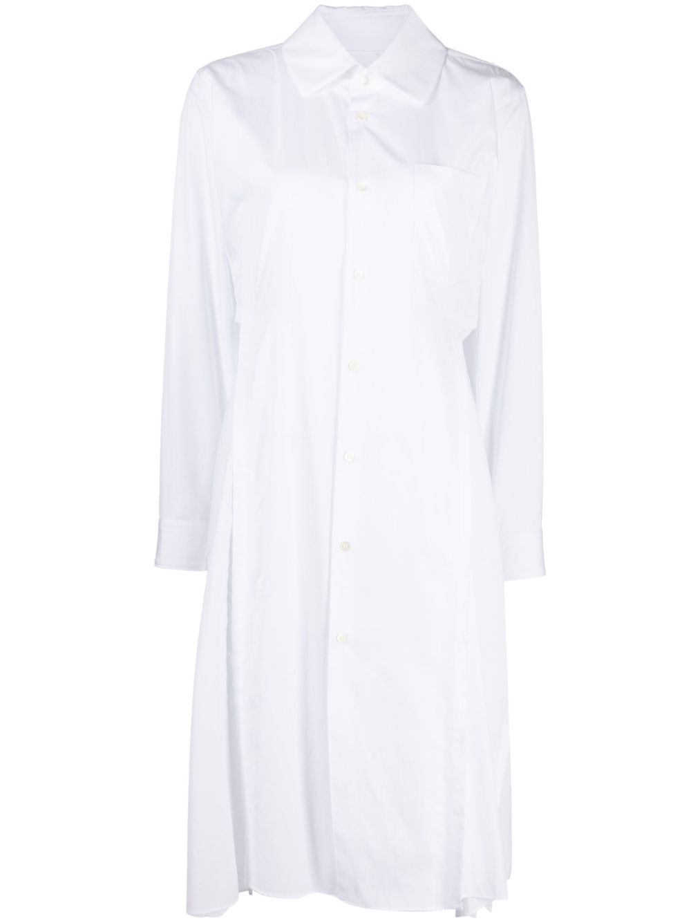 Comme Des Garçons Comme Des Garçons 长袖棉质衬衫裙 - 白色