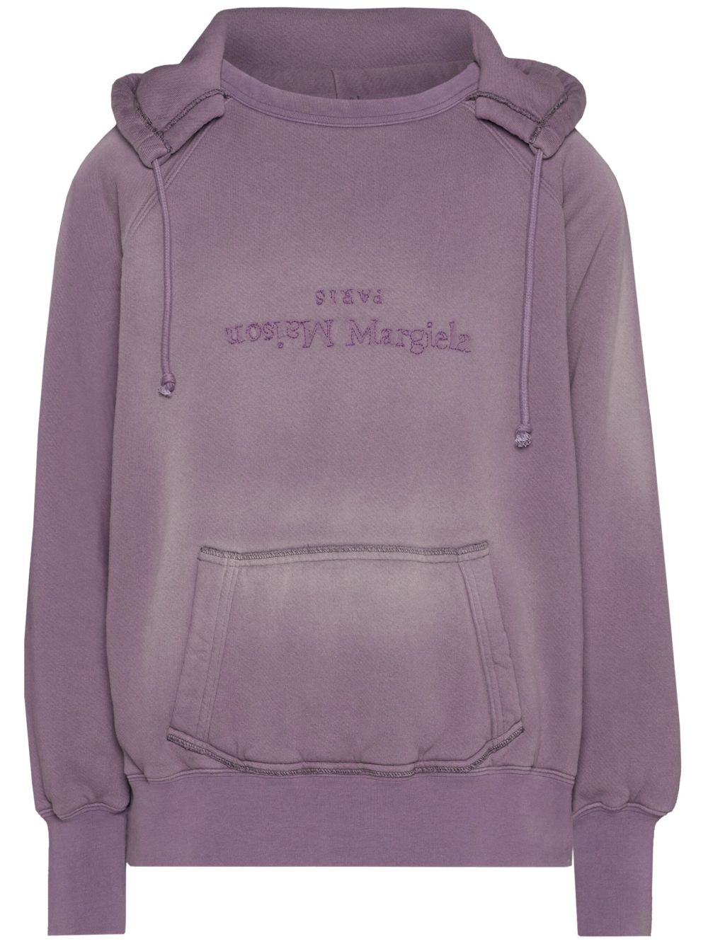Maison Margiela 翻转logo棉连帽衫 - 紫色