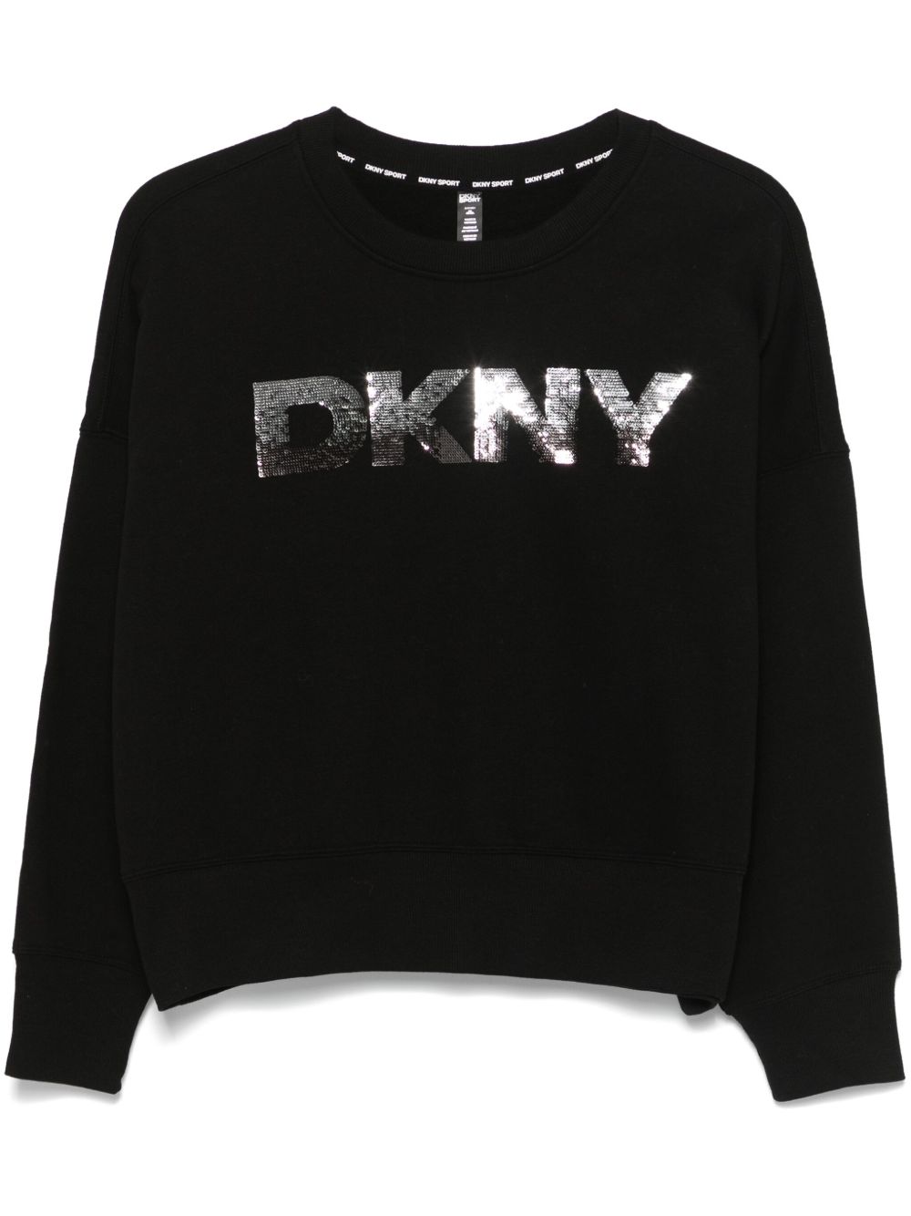 DKNY 亮片logo卫衣 - 黑色