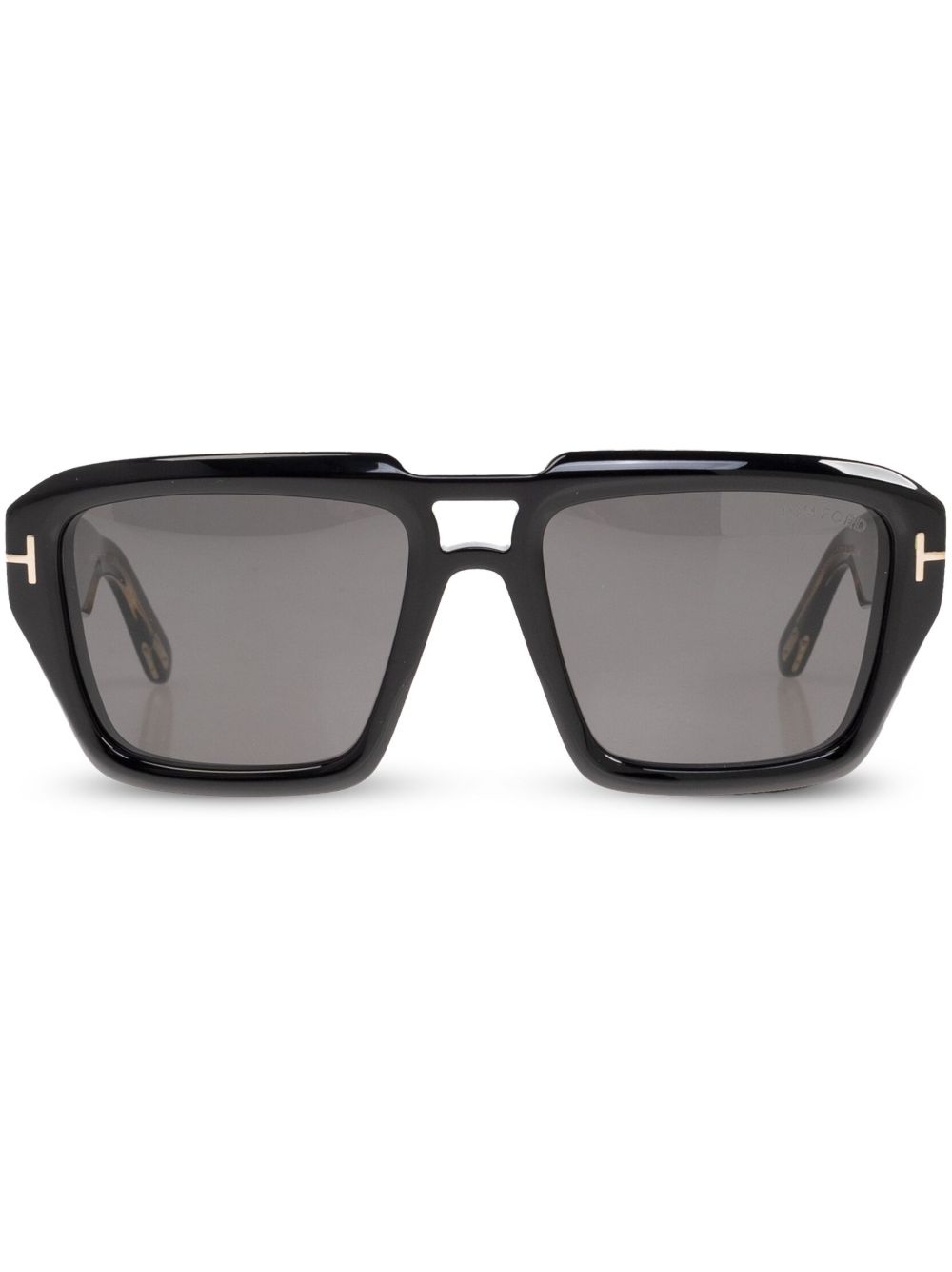 TOM FORD Eyewear 飞行员镜框太阳眼镜 - 黑色