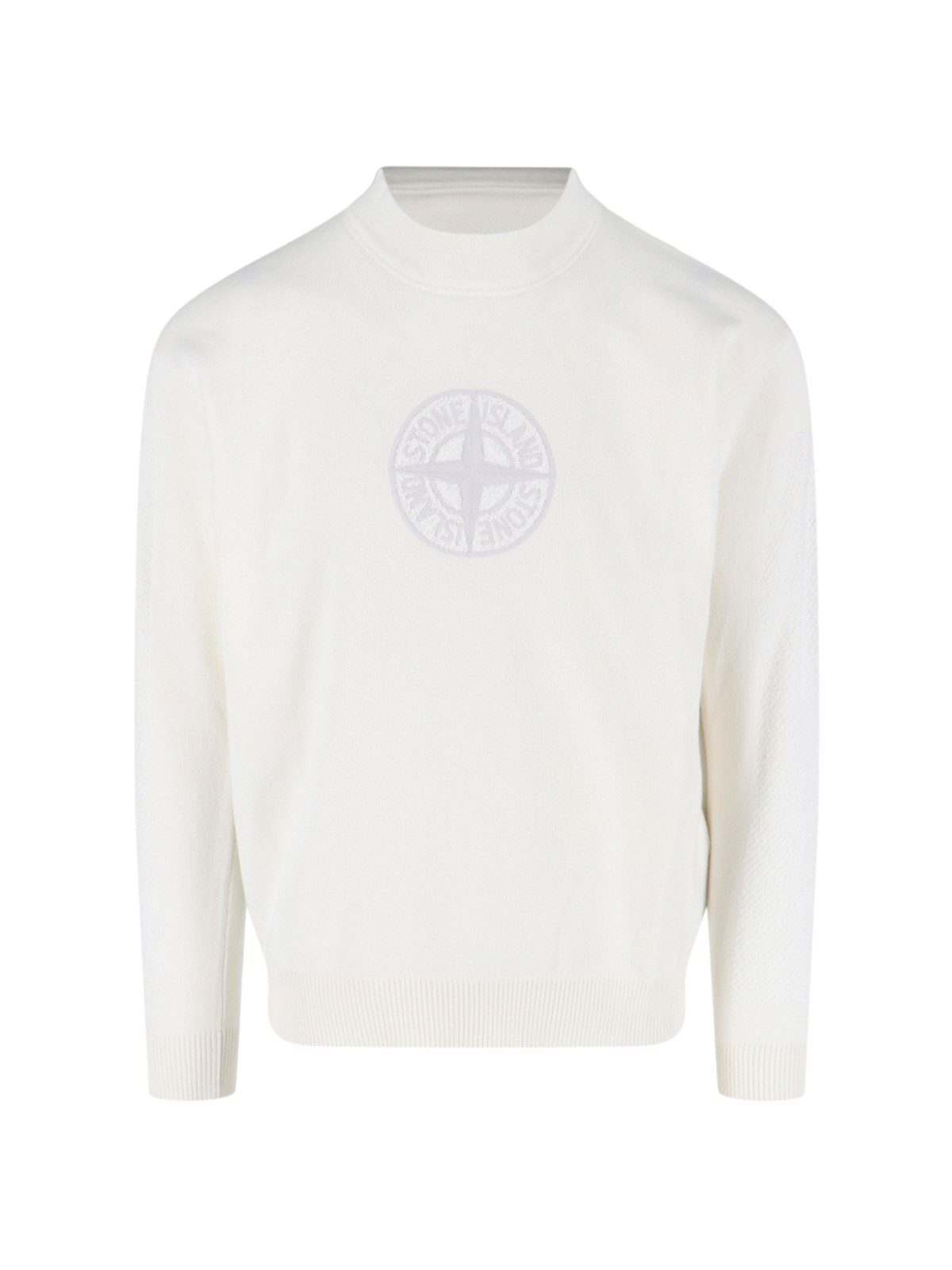 Stone Island Logo Crew Neck Sweatshirt