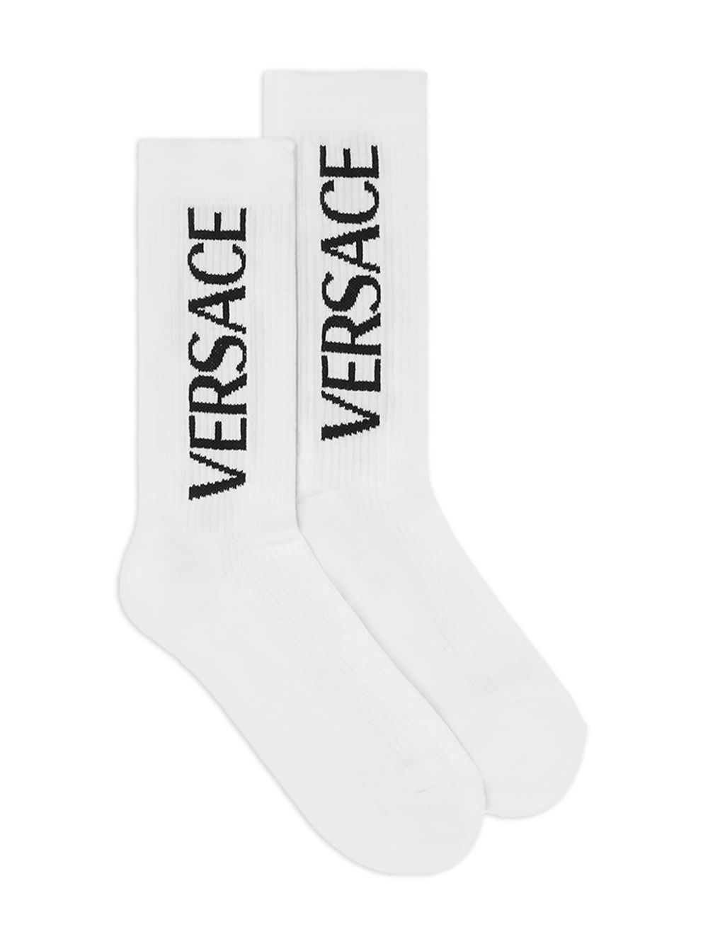 Versace Mercury logo针织袜 - 白色
