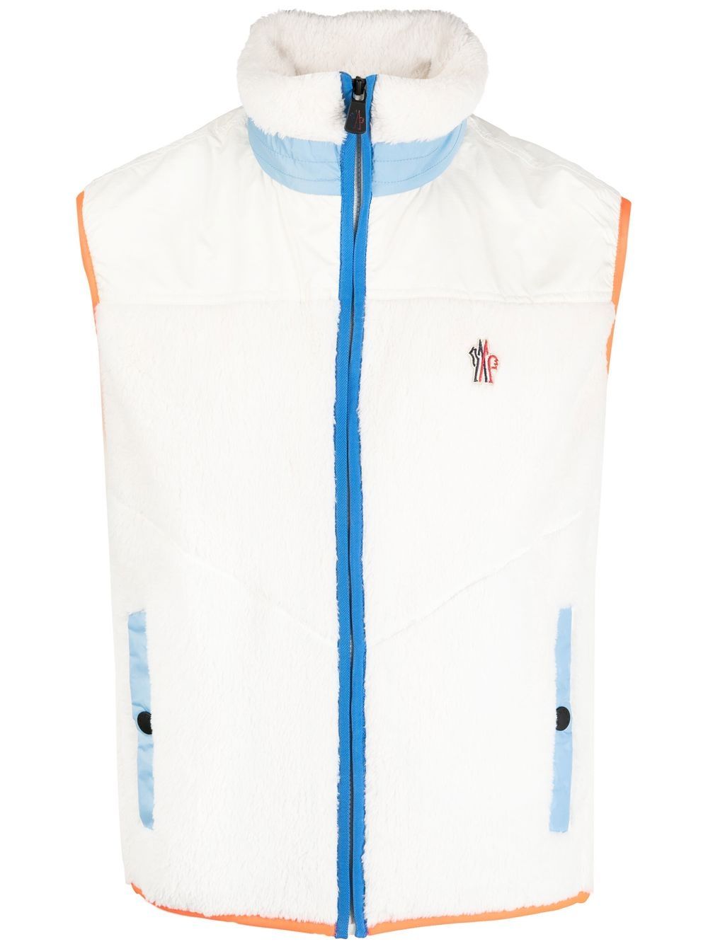 Moncler Grenoble 标贴抓绒马甲 - 白色