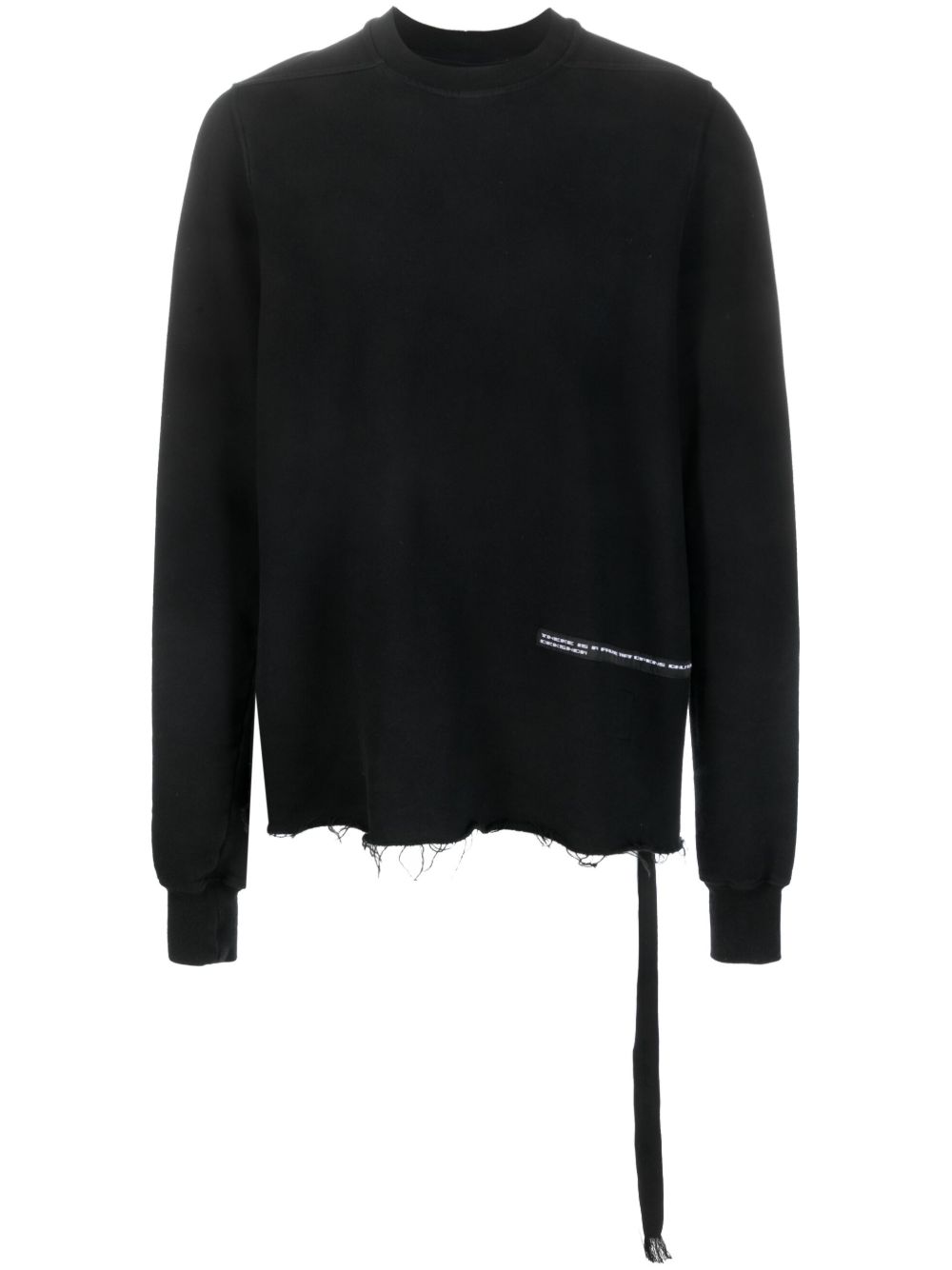 Rick Owens DRKSHDW 标贴棉卫衣 - 黑色