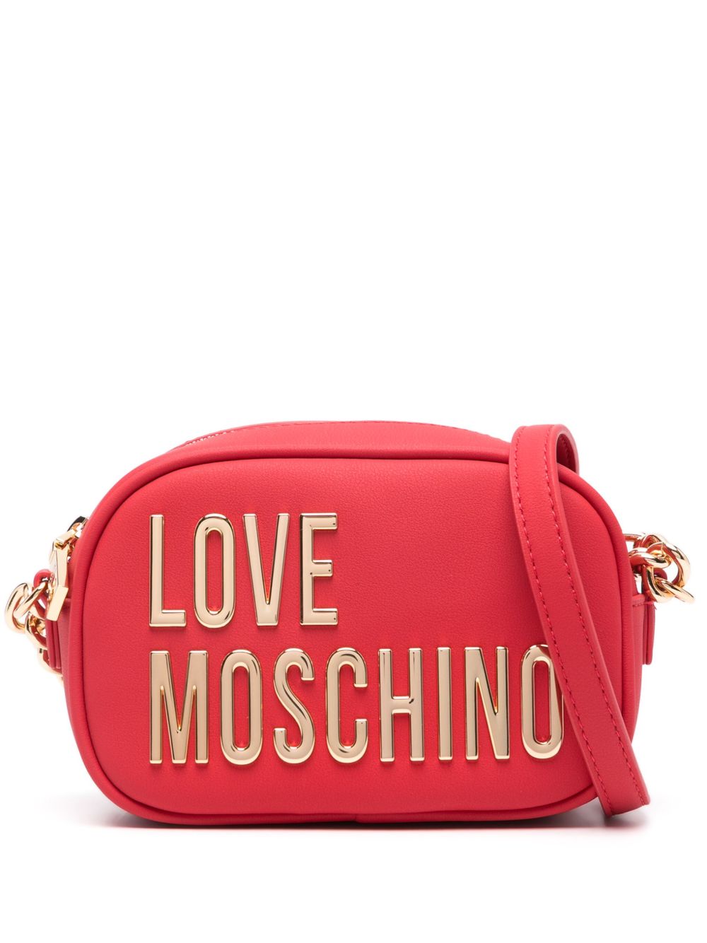 Love Moschino 超大字母斜挎包 - 红色