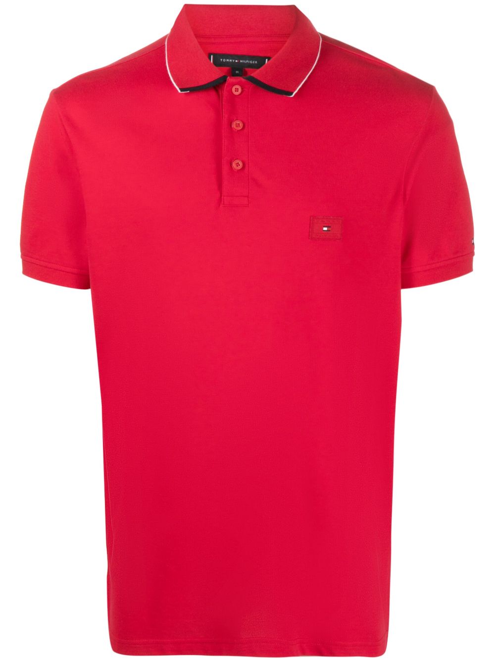Tommy Hilfiger 标贴棉polo衫 - 红色