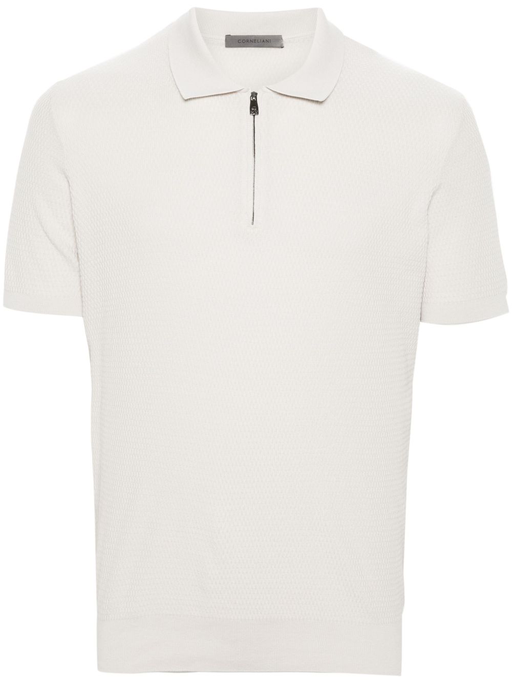 Corneliani 双反面针织棉polo衫 - 中性色