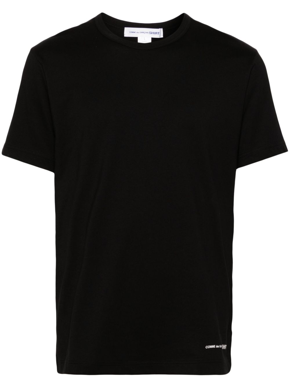 Comme Des Garçons Shirt logo印花棉T恤 - 黑色