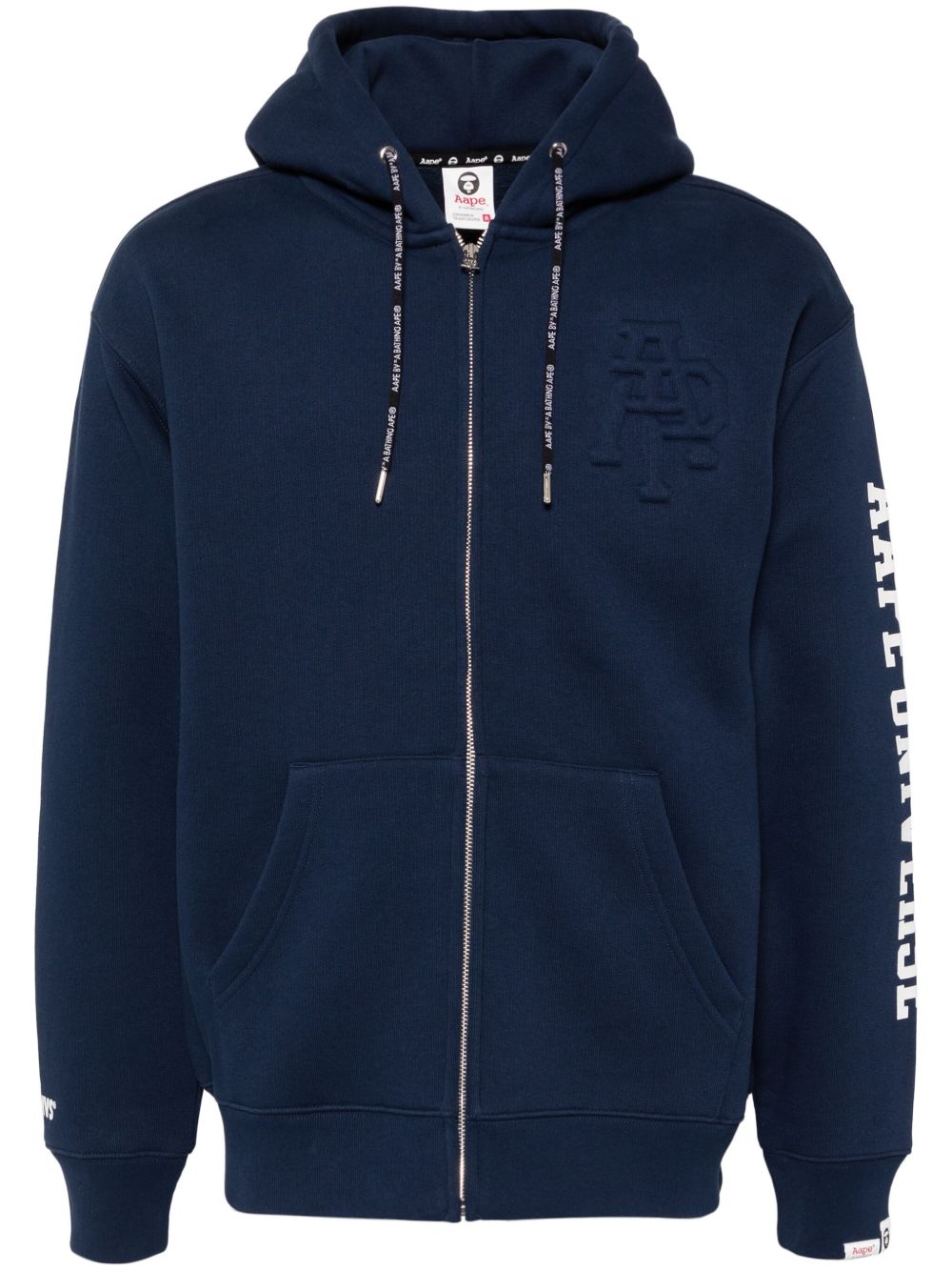 AAPE BY *A BATHING APE® logo连帽夹克 - 蓝色