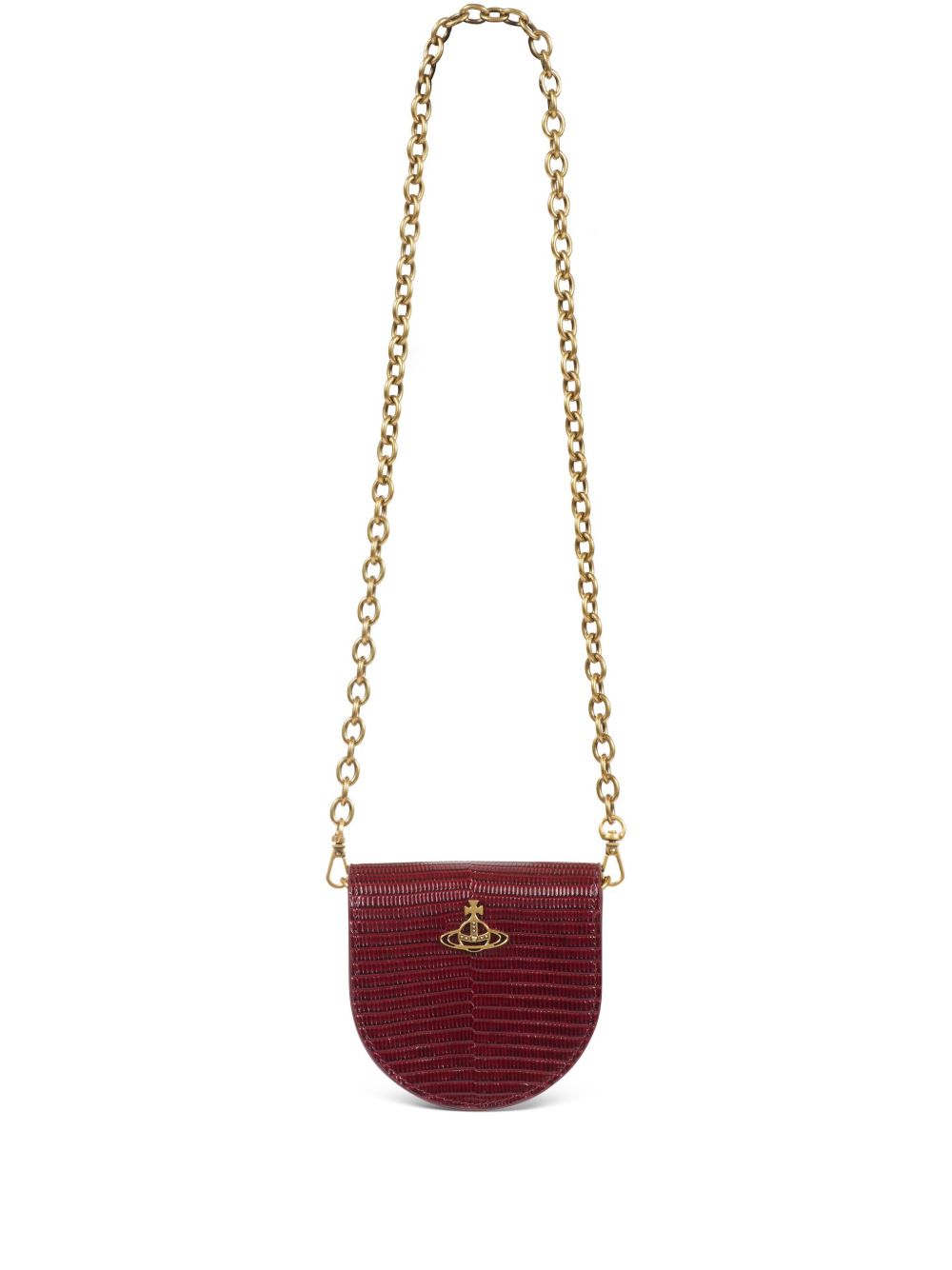 Vivienne Westwood Lizard 斜挎马鞍包 - 红色