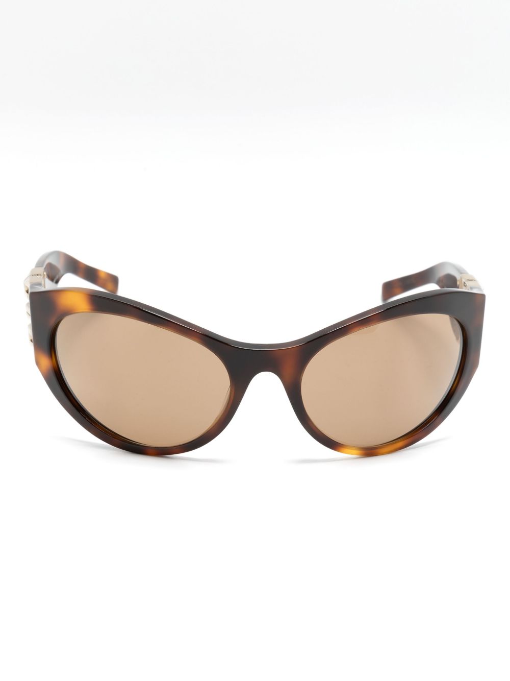 Givenchy Eyewear 4G 图案超大框太阳眼镜 - 褐色