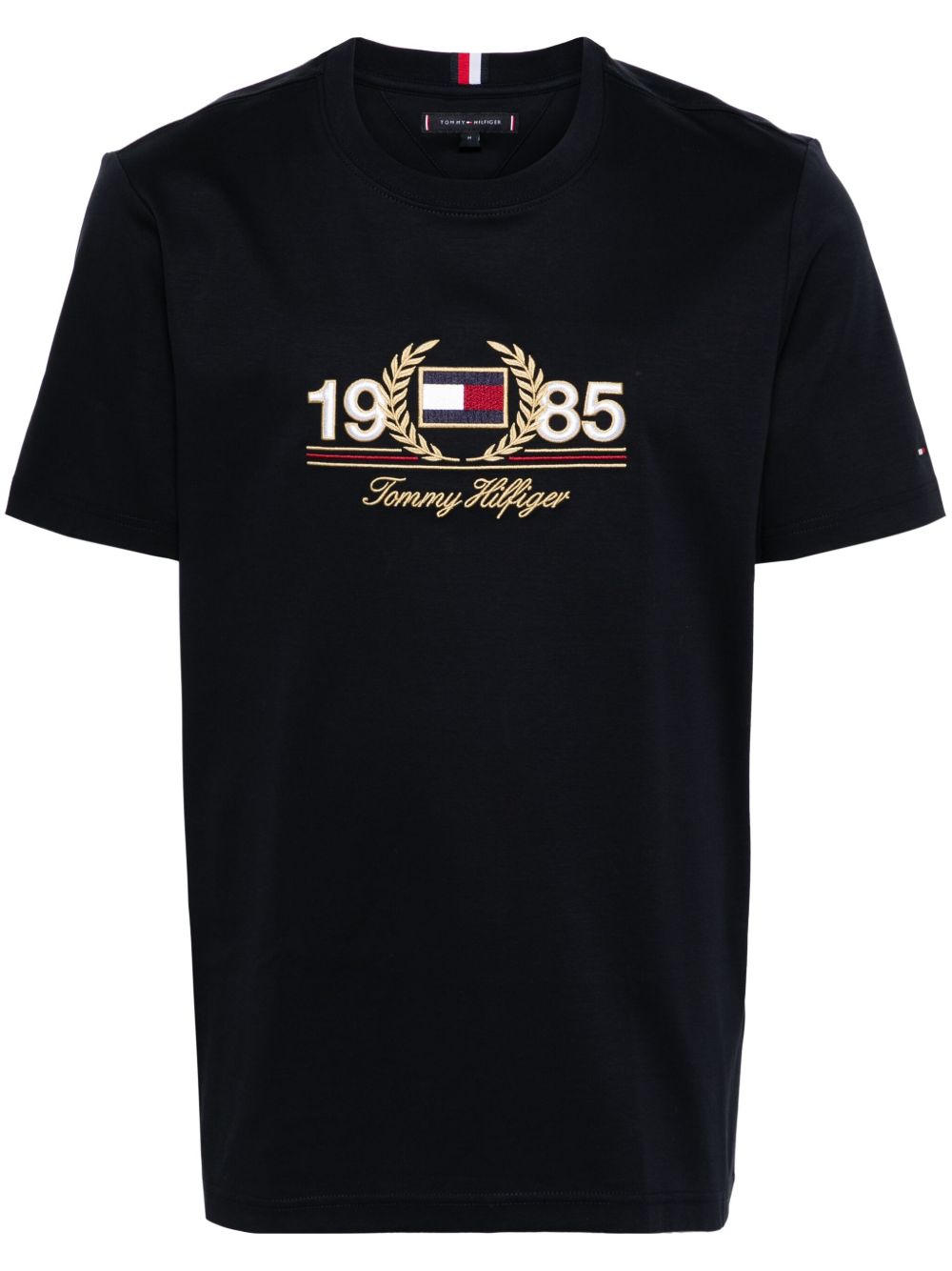 Tommy Hilfiger logo刺绣T恤 - 蓝色