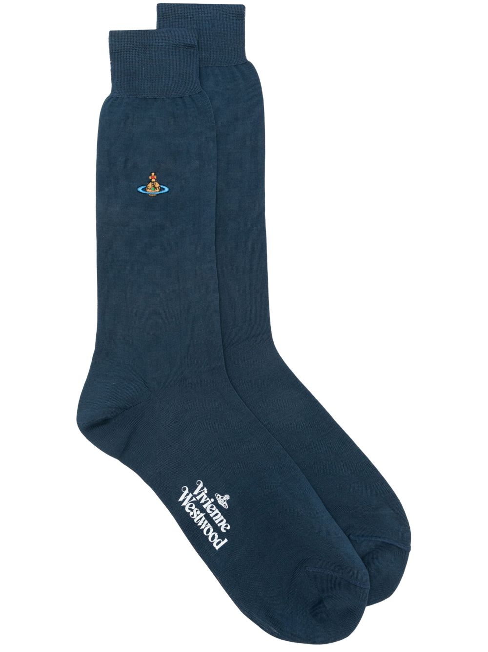 Vivienne Westwood Uni Colour Plain 针织袜 - 蓝色