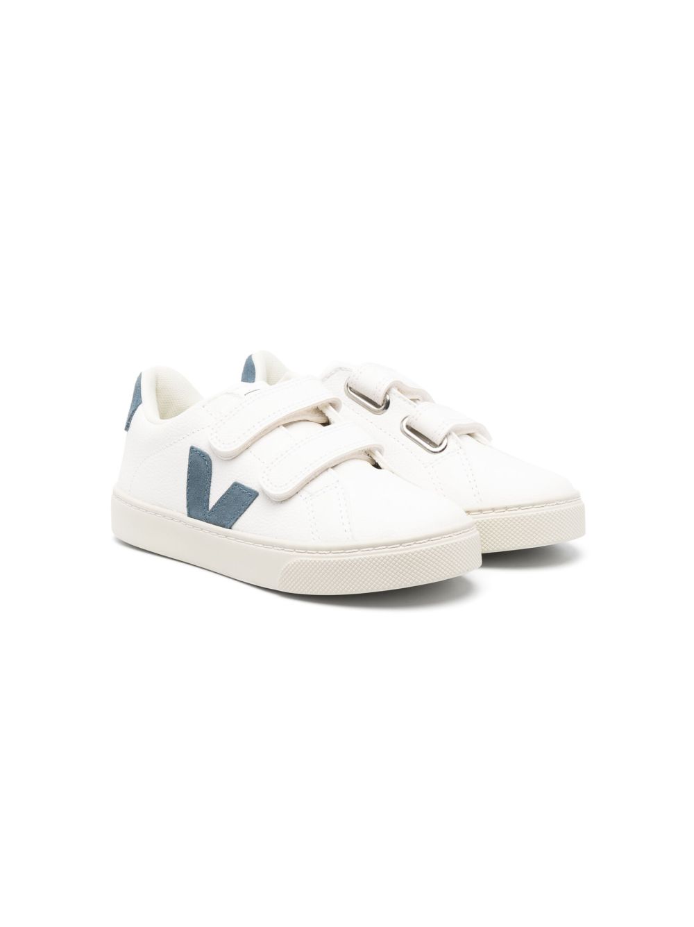 VEJA Kids Esplar 魔术贴皮质运动鞋 - 白色