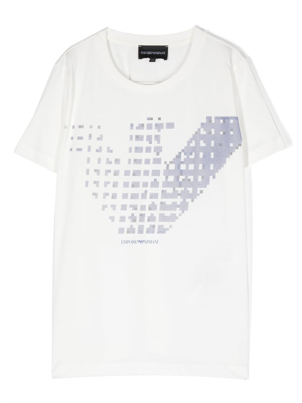 Emporio Armani Kids logo印花短袖T恤 - 白色