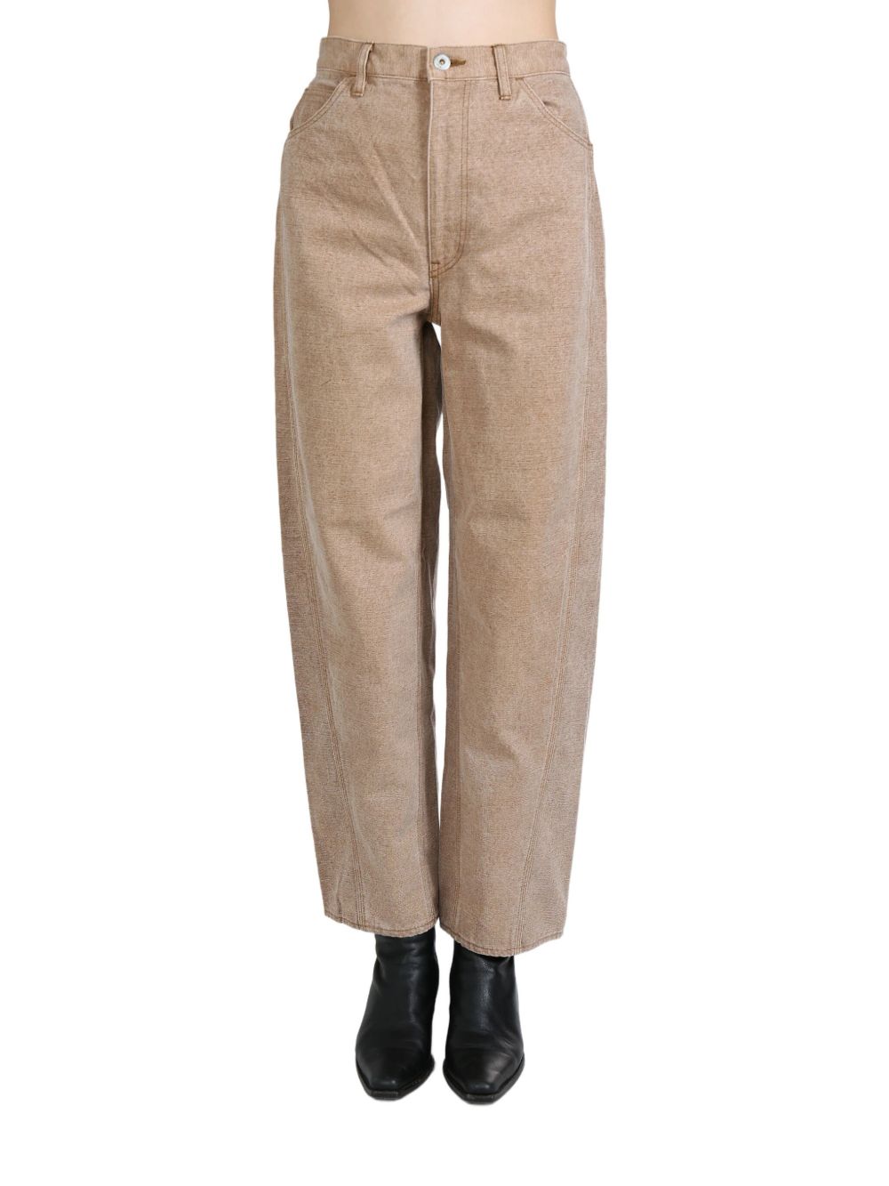 Auralee washed canvas trousers - 中性色