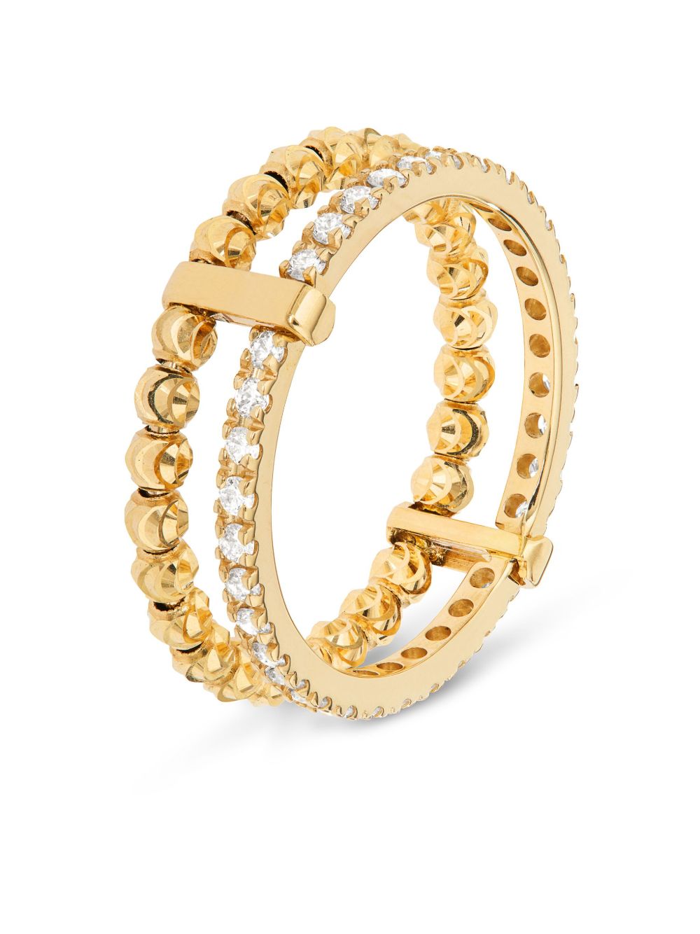 Officina Bernardi 18K黄金 Moon Eden 钻石戒指 - 金色