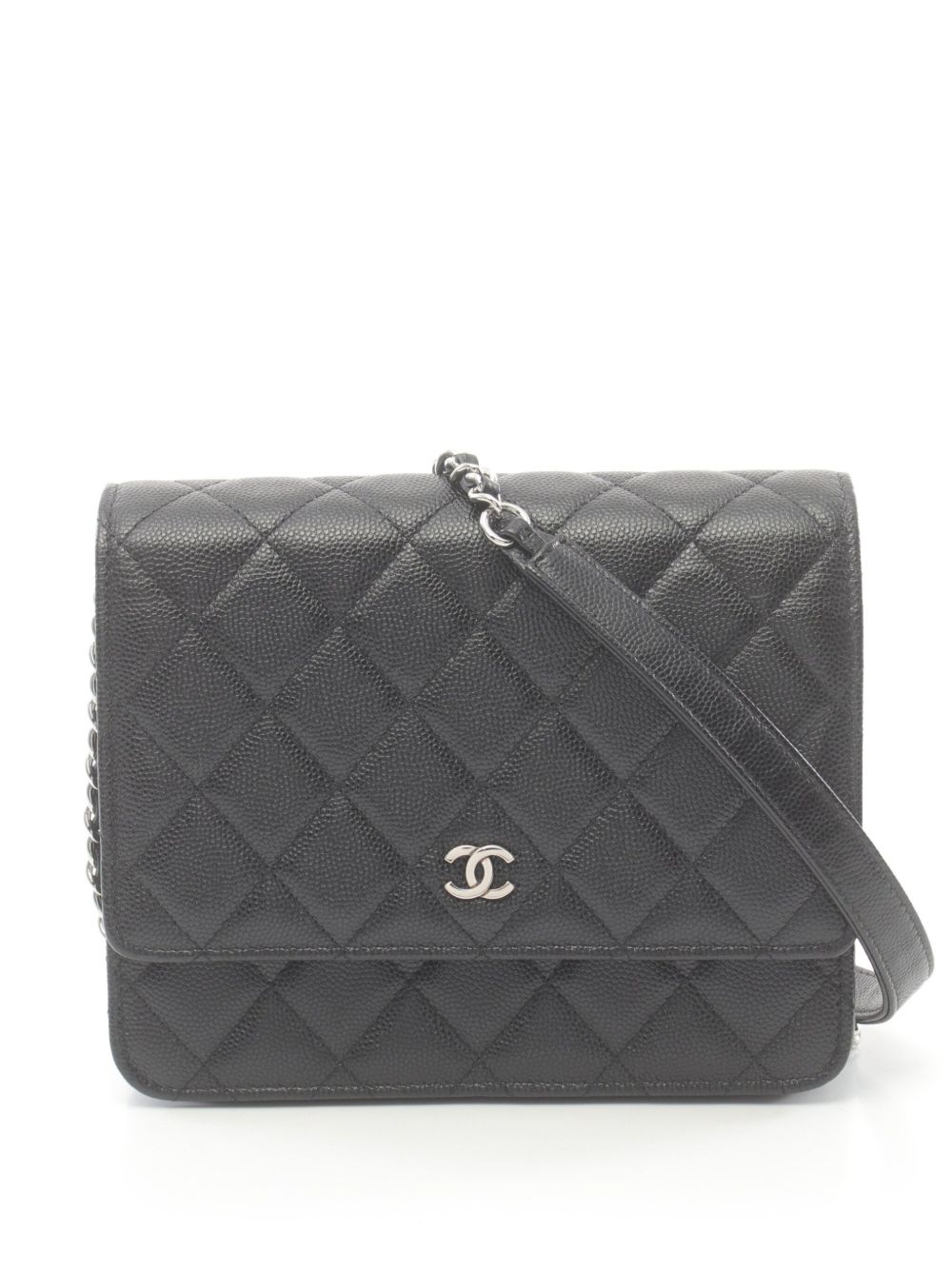 CHANEL Pre-Owned CC 搭链钱包（2017-2018年典藏款） - 黑色