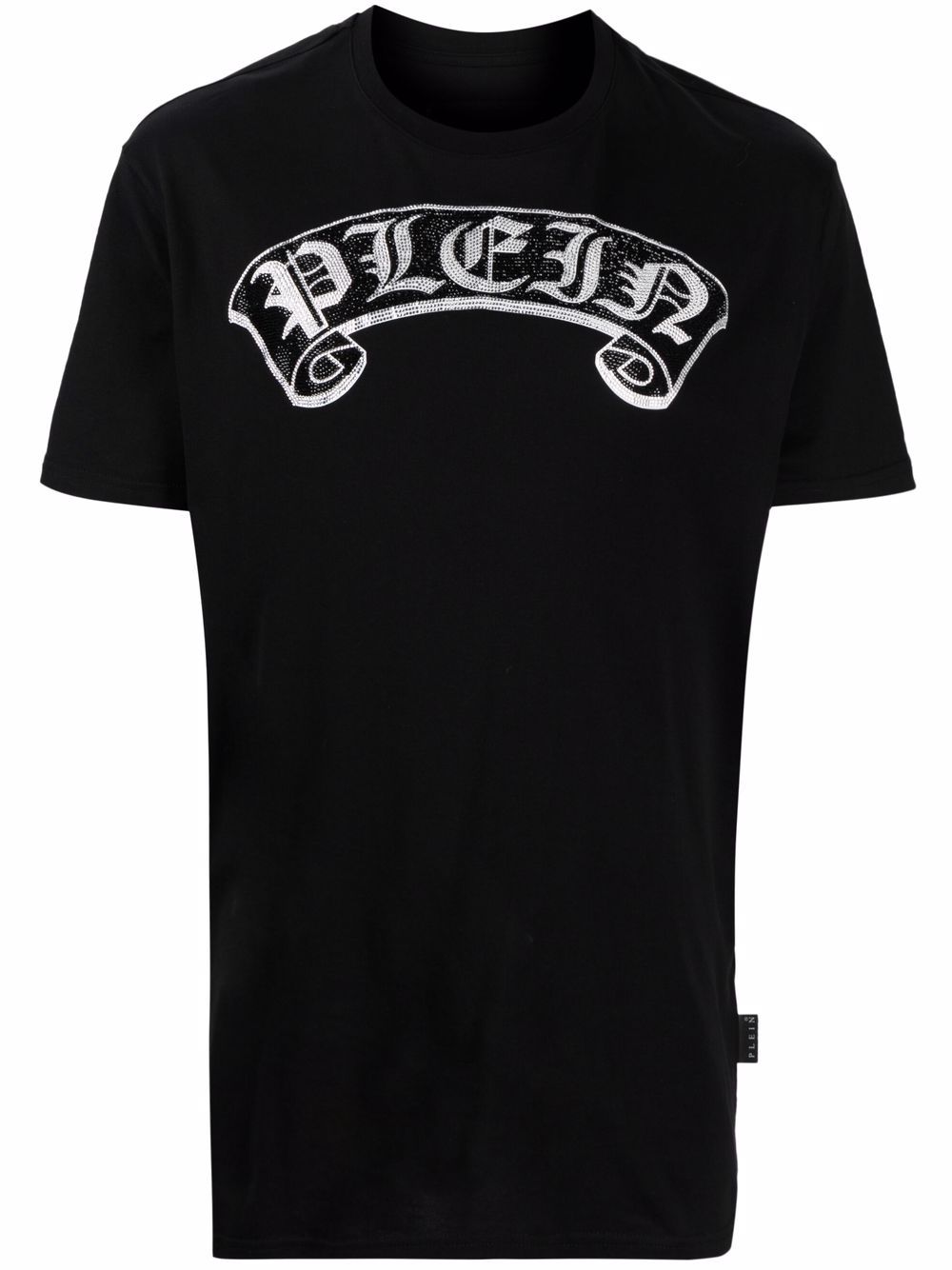 Philipp Plein 水钻缀饰logo T恤 - 黑色