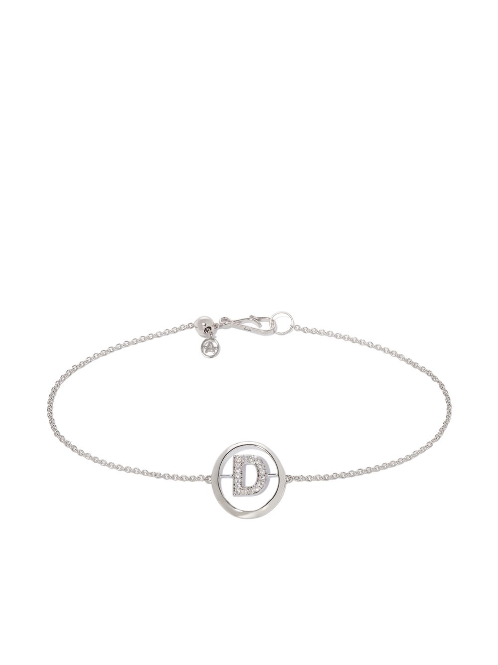 Annoushka Initial D 18K白金钻石手链 - 银色
