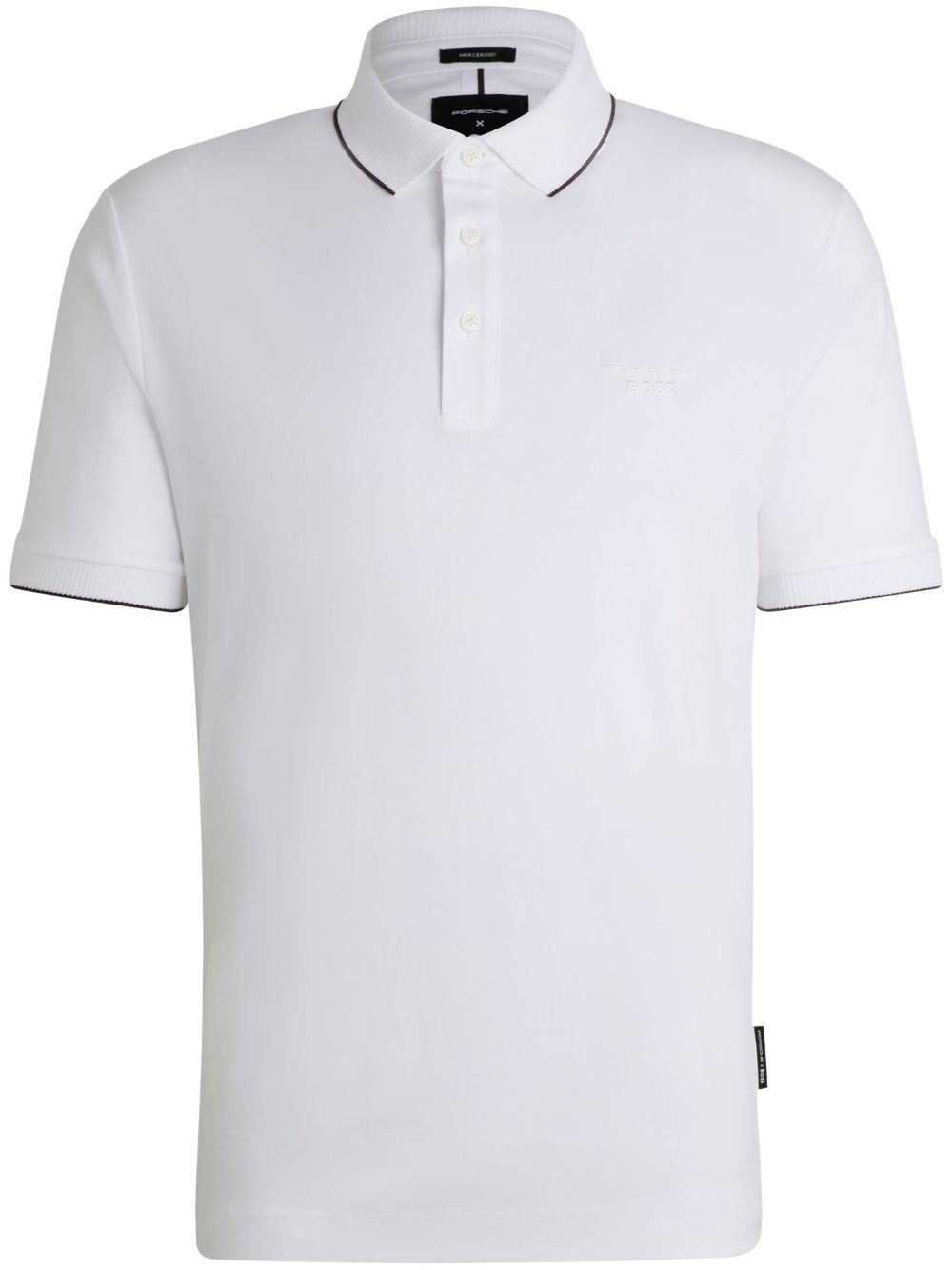 BOSS x Porsche logo刺绣polo衫 - 白色