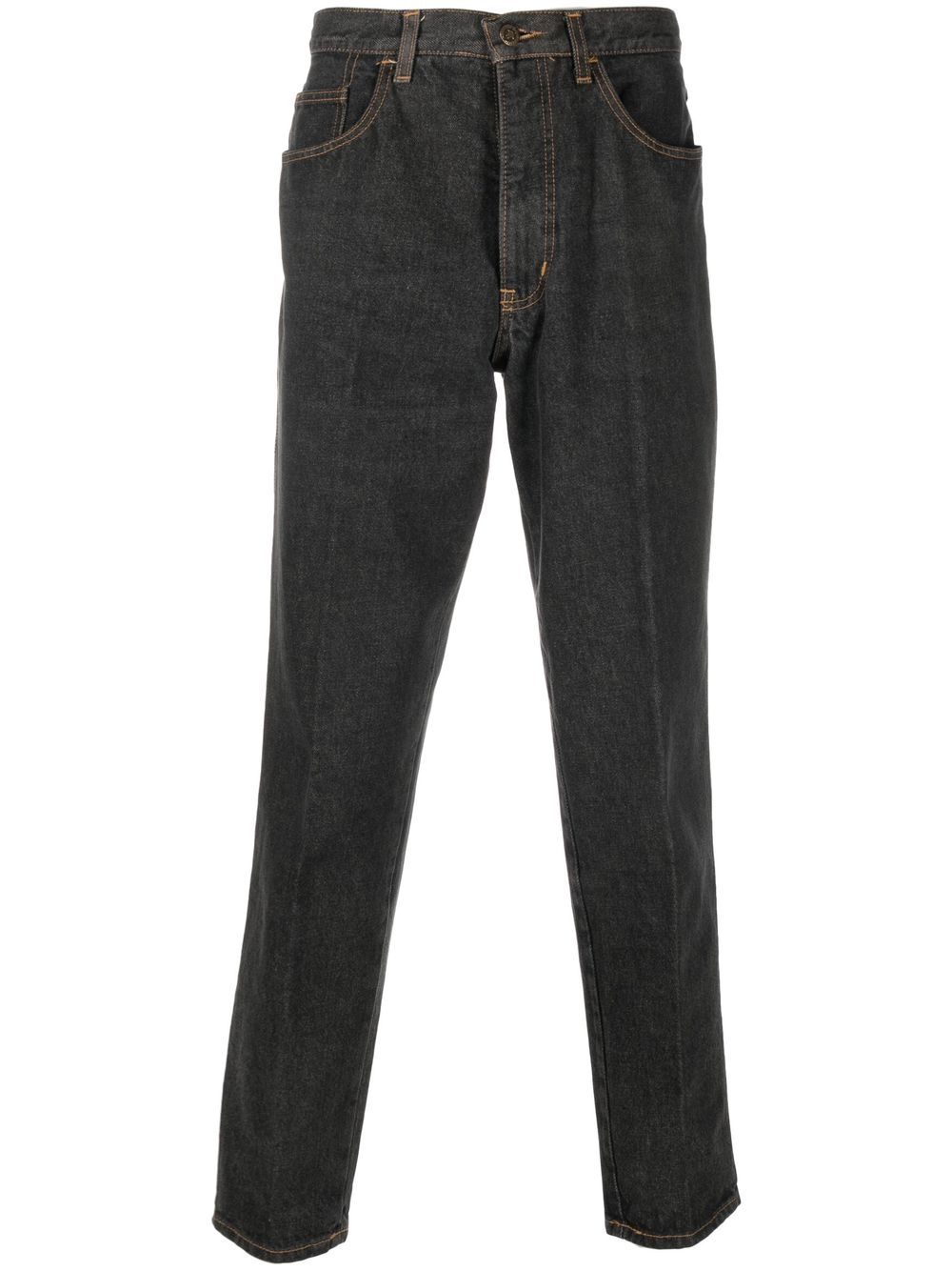 Moschino Pre-Owned 莫斯奇诺 锥形牛仔裤（1990年代典藏款） - 灰色