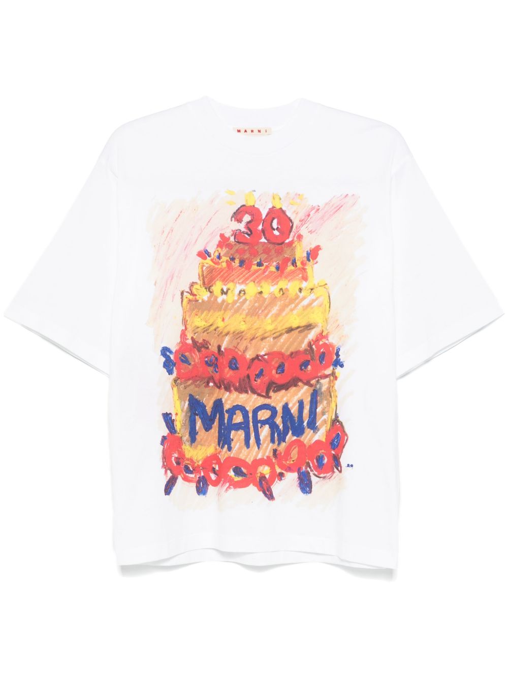 Marni logo印花T恤 - 白色