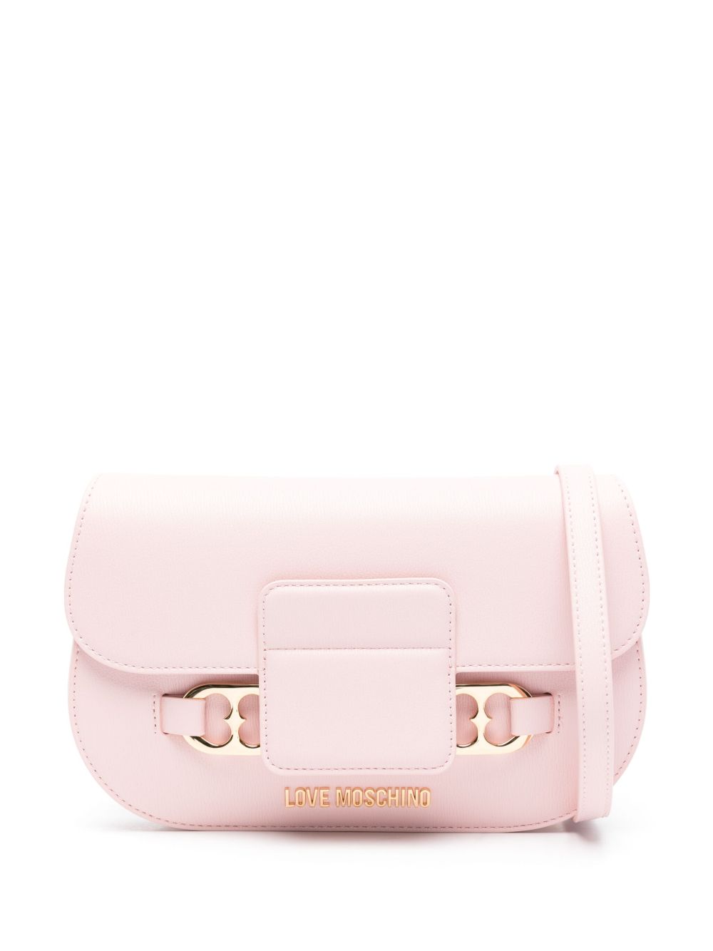 Love Moschino 心形搭链斜挎包 - 粉色