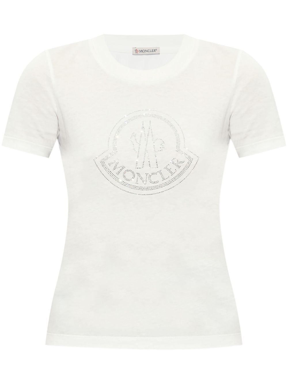 Moncler logo印花棉T恤 - 白色