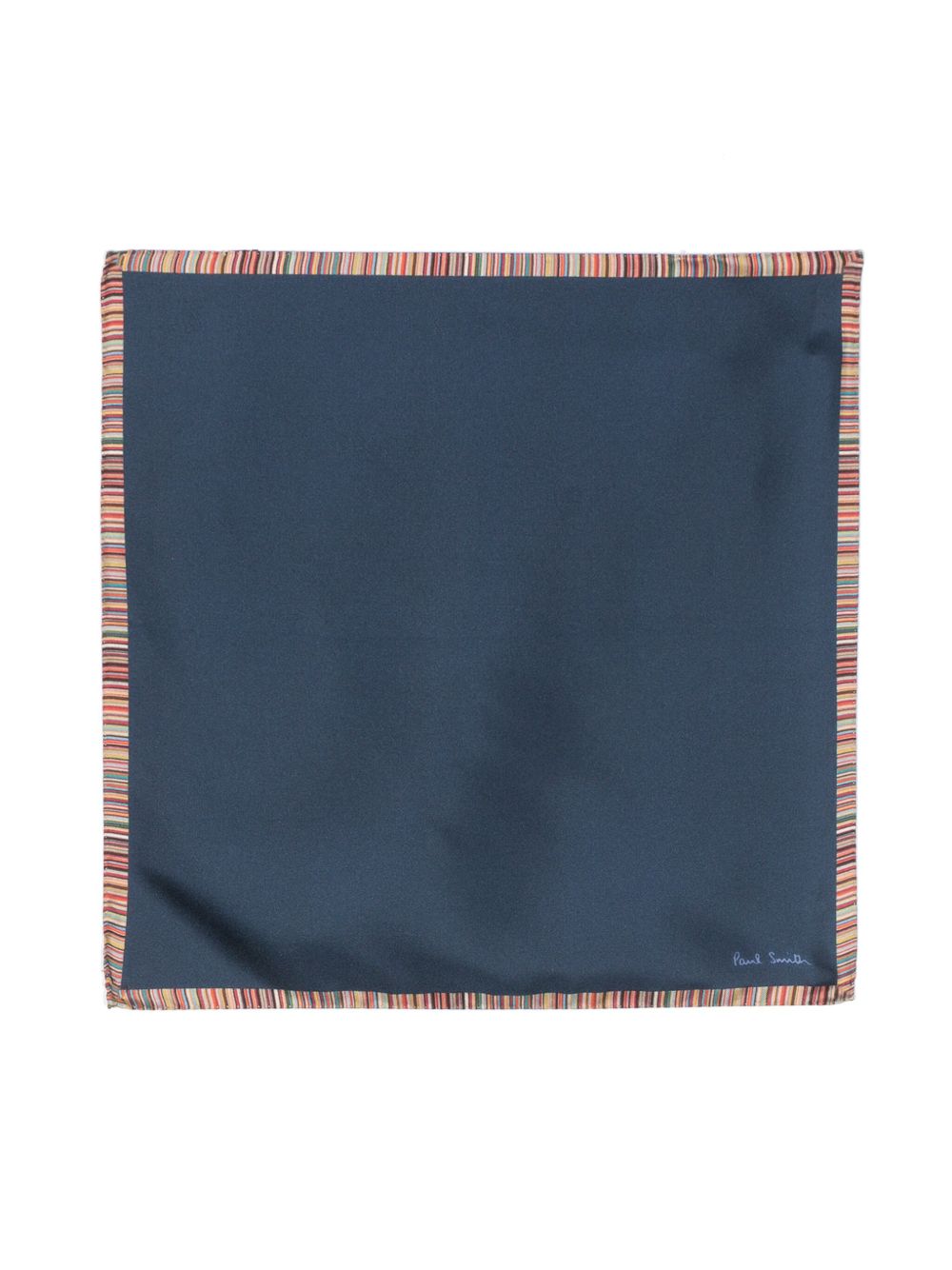 Paul Smith Signature Stripe 真丝口袋方巾 - 蓝色