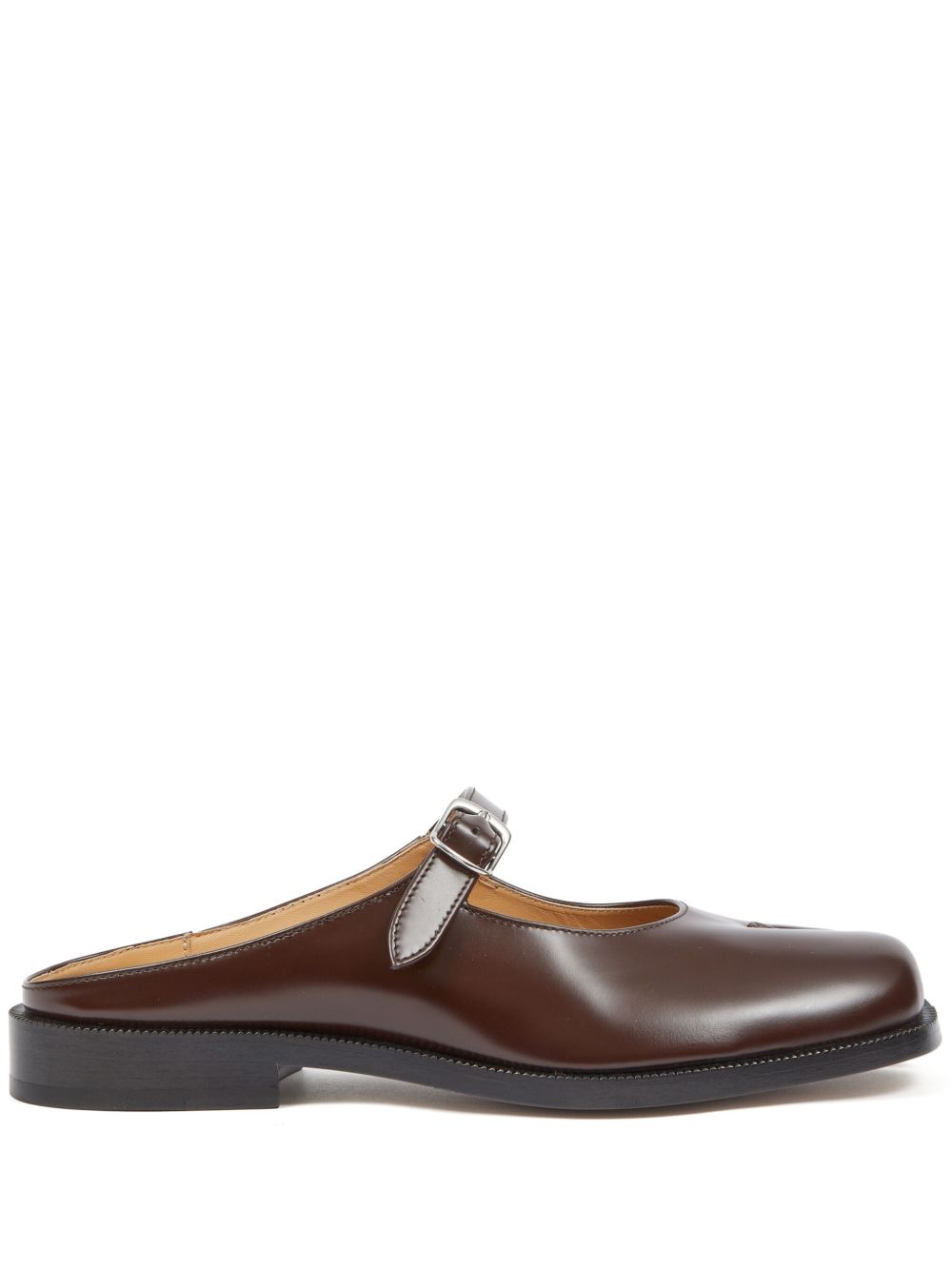 Maison Margiela Tabi City 皮质穆勒鞋 - 褐色