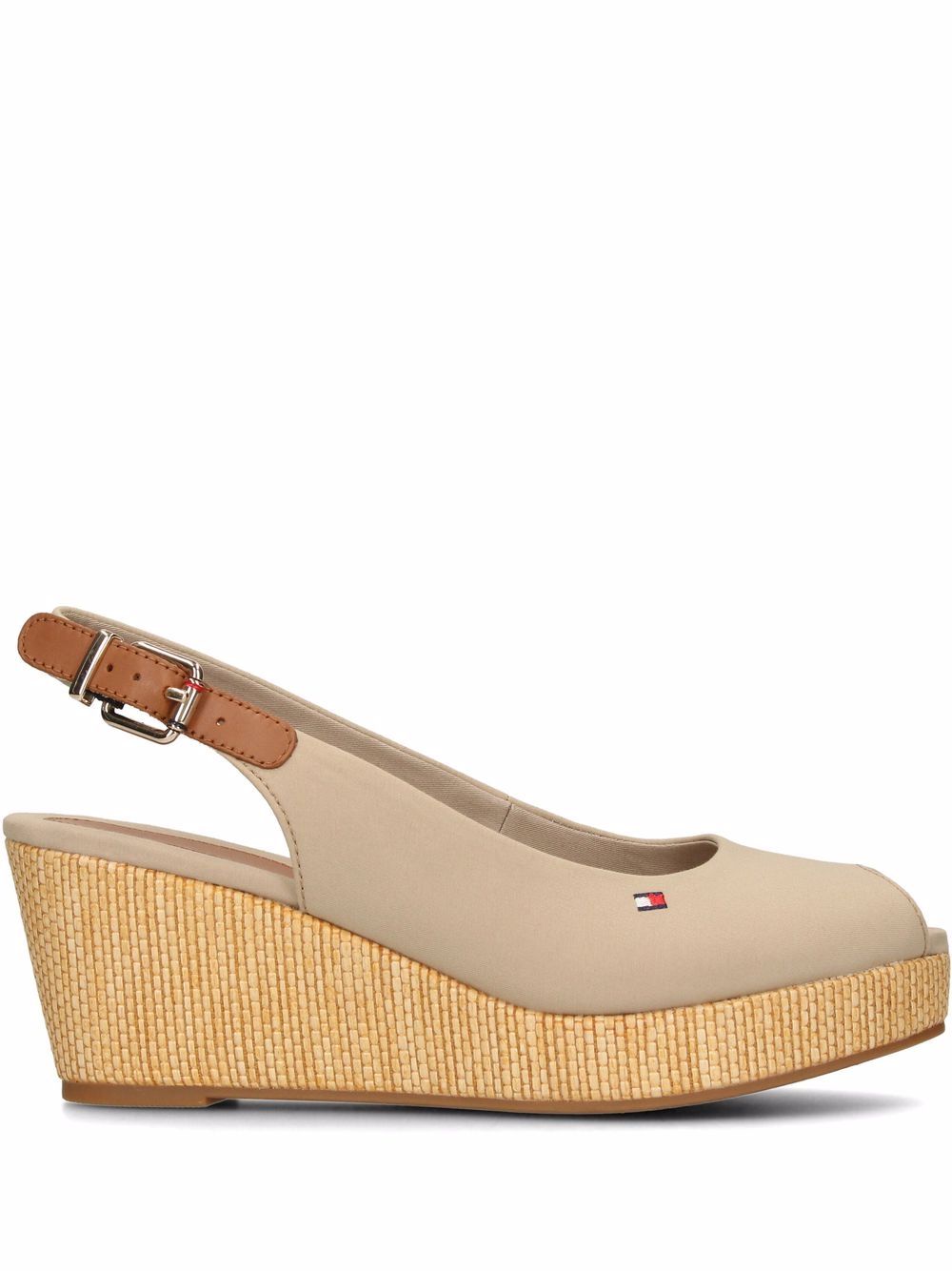 Tommy Hilfiger Iconic Elba 裹踝坡跟凉鞋 - 灰色